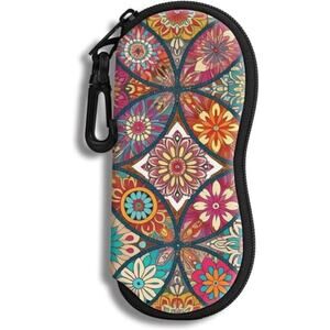 Sunglasses Soft Case Ultra Light Neoprene Zipper Eyeglass Case With Belt